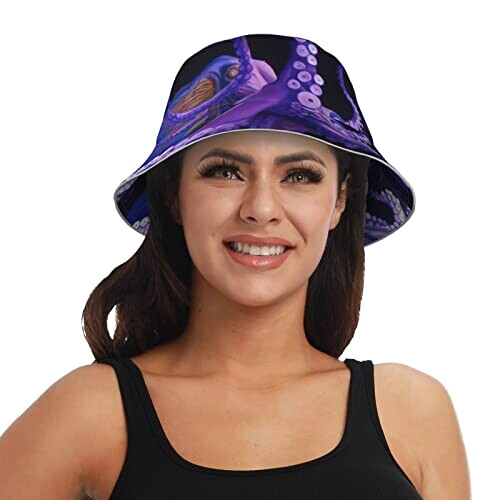 Bob Pieuvre violet taille unique homme/femme variant 7 