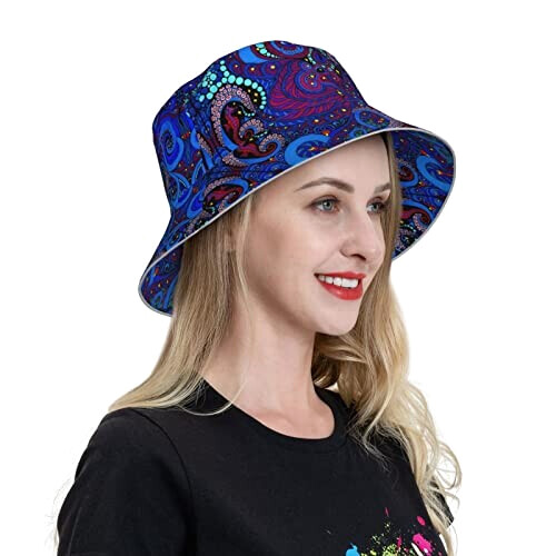 Bob Pieuvre noir taille unique homme/femme variant 7 