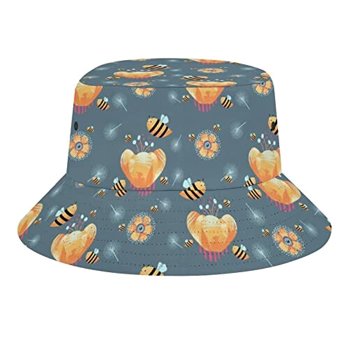 Bob Abeille fleur d' grise taille unique homme/femme
