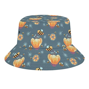 Bob Abeille fleur d' grise taille unique homme/femme
