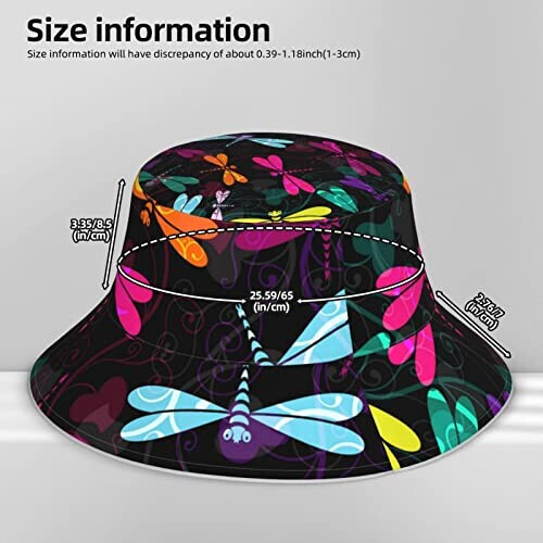 Bob Libellule noir taille unique homme/femme variant 4 