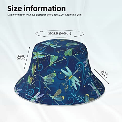 Bob Libellule bleu taille unique homme/femme variant 4 