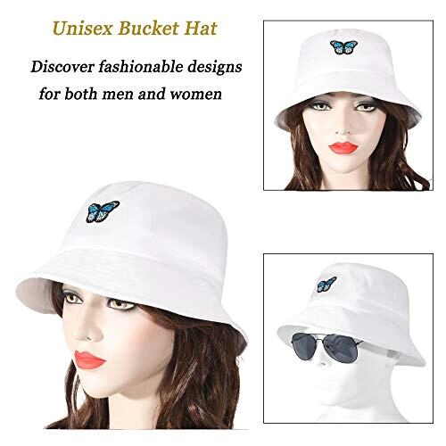 Bob Papillon blanc pur taille unique homme/femme variant 3 