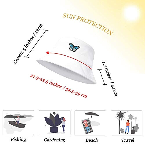 Bob Papillon blanc pur taille unique homme/femme variant 5 