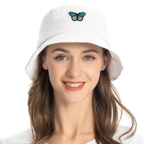 Bob Papillon blanc pur taille unique homme/femme variant 7 