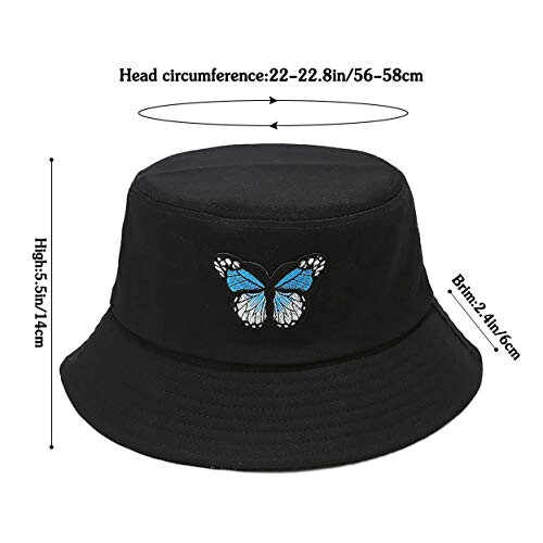 Bob Papillon noir taille unique femme variant 2 