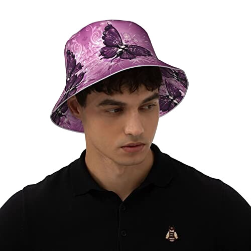 Bob Papillon noir taille unique homme/femme variant 5 