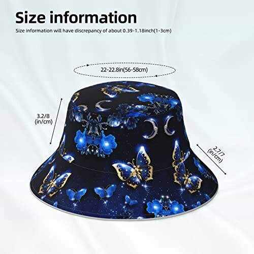 Bob Papillon noir taille unique homme/femme variant 4 