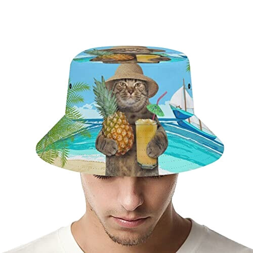 Bob Ananas chat hawaïen avec taille unique homme/femme variant 4 