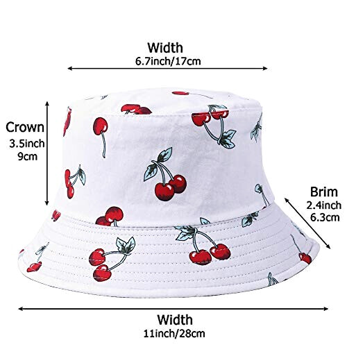 Bob Cerise -blanc taille unique homme/femme variant 1 