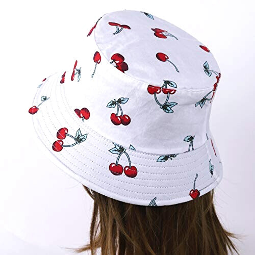 Bob Cerise -blanc taille unique homme/femme variant 3 