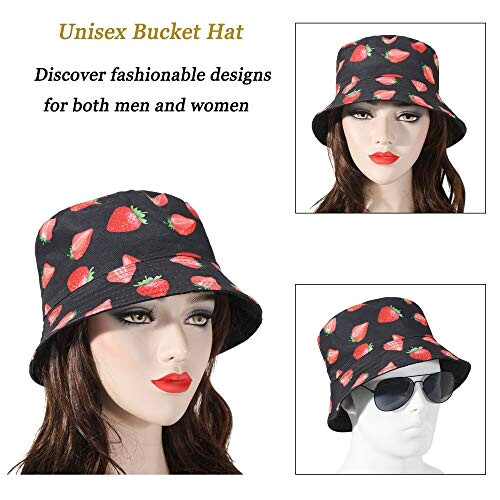 Bob Fraise noire rouge taille unique homme/femme variant 0 