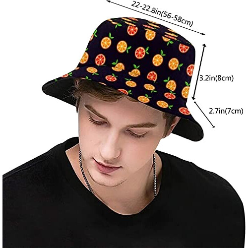 Bob Orange Fruit noir cute oranges taille unique homme/femme variant 1 