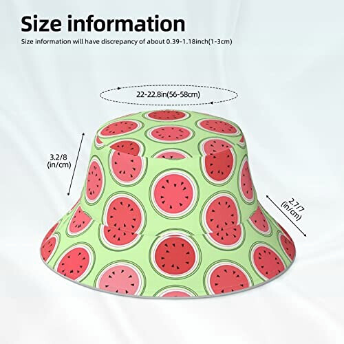 Bob Pastèque noir taille unique homme/femme variant 4 