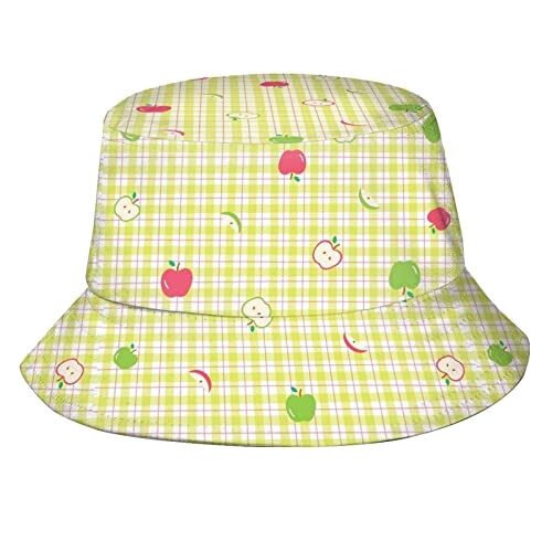 Bob Pomme chapeau vert à motif taille unique homme/femme