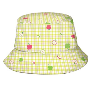 Bob Pomme chapeau vert à motif taille unique homme/femme