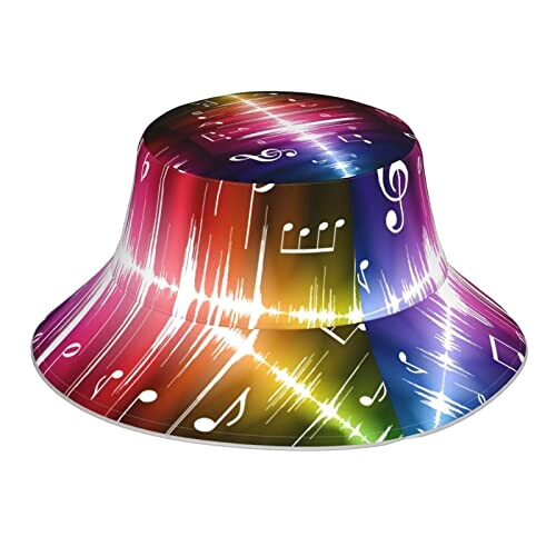Bob Note de musique noir taille unique homme/femme
