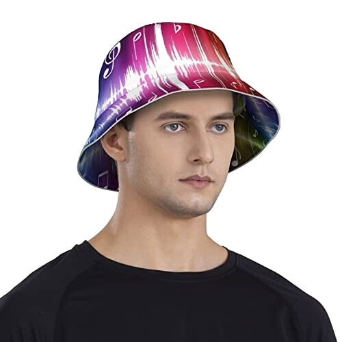 Bob Note de musique noir taille unique homme/femme variant 6 