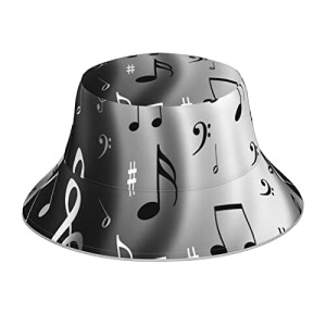 Bob Note de musique noir taille unique homme/femme