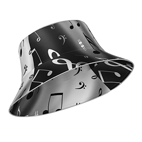 Bob Note de musique noir taille unique homme/femme variant 0 