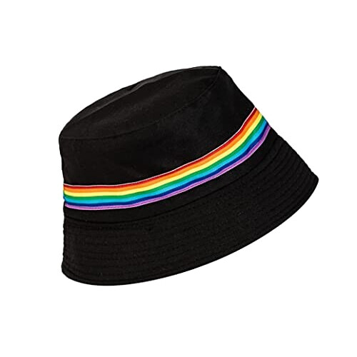 Bob Arc en ciel noir taille unique homme/femme