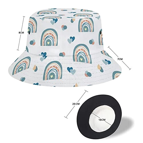 Bob Arc en ciel motif arcs-en-ciel taille unique homme/femme variant 1 