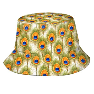 Bob Plume motif aquarelle avec de paon taille unique homme/femme