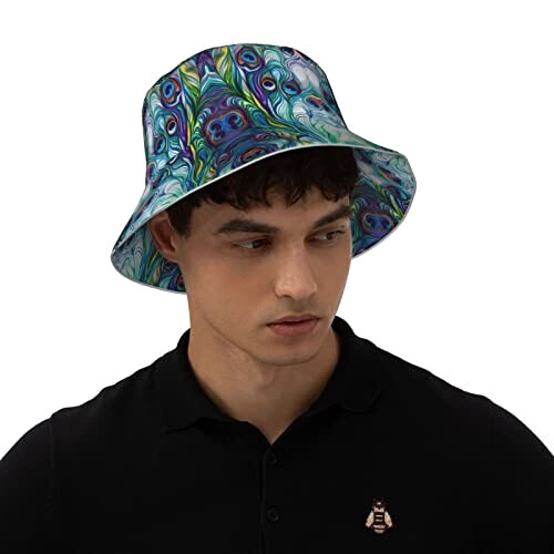 Bob Plume noir taille unique homme/femme variant 5 