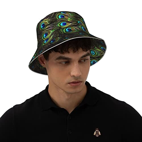 Bob Plume noir taille unique homme/femme variant 5 