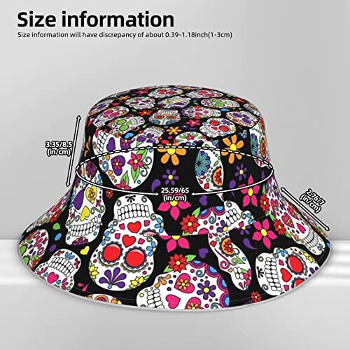 Bob Tête de mort noir taille unique homme/femme variant 4 