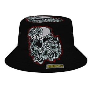 Bob Tête de mort florale taille unique homme/femme