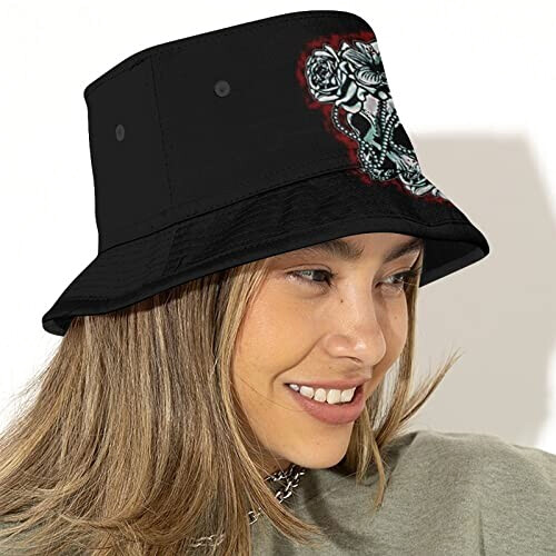 Bob Tête de mort florale taille unique homme/femme variant 2 