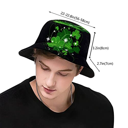 Bob Trèfle vert taille unique homme/femme variant 1 