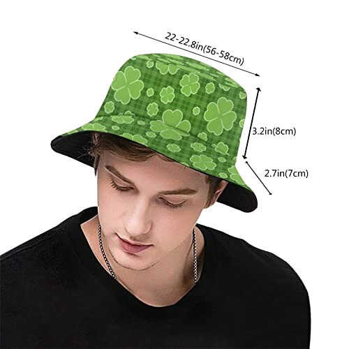 Bob Trèfle vert taille unique homme/femme variant 1 