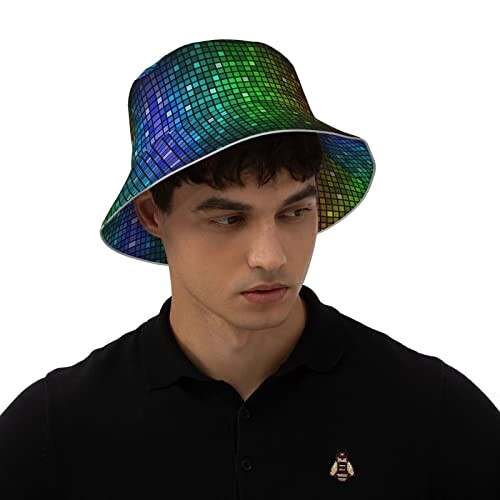 Bob Carré noir taille unique homme/femme variant 5 