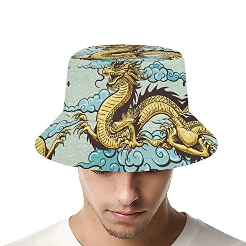 Bob Chinois dragon c taille unique homme/femme variant 4 