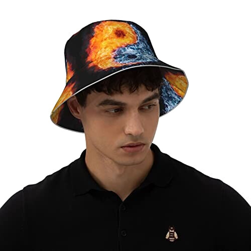 Bob Yin Yang noir taille unique homme/femme variant 5 