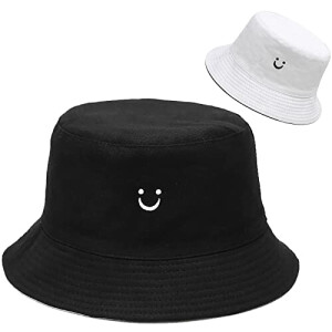 Bob noir smiley blanc taille unique femme
