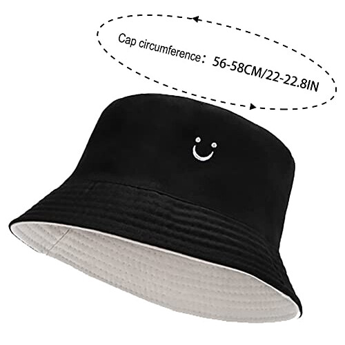 Bob noir smiley blanc taille unique femme variant 4 