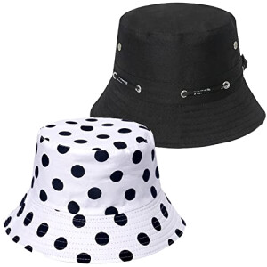 Bob noir + pois s taille unique homme/femme