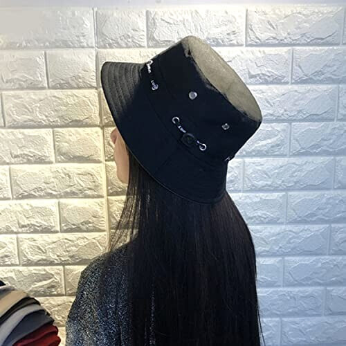 Bob noir + pois s taille unique homme/femme variant 0 