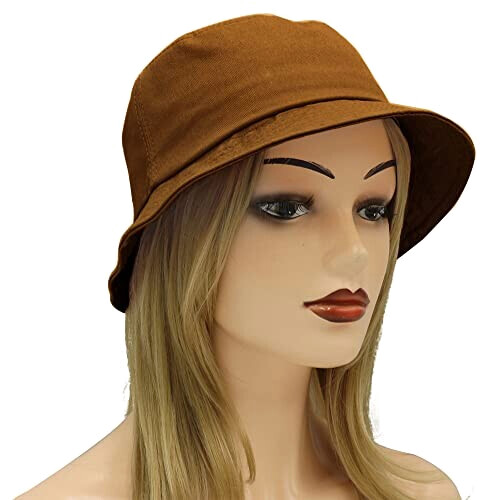 Bob marron clair uni taille unique homme/femme variant 3 